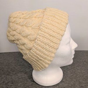 Hand Knit Cabled Wool Toque